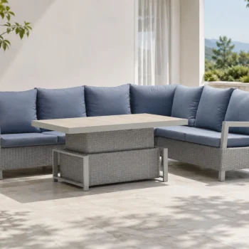 Royal Comfort Tehoratan Vrtni Set Sivi S Kutnom Sofom 5