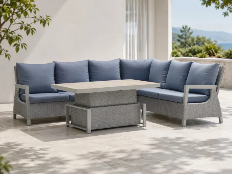 Royal Comfort Tehoratan Vrtni Set Sivi S Kutnom Sofom 5