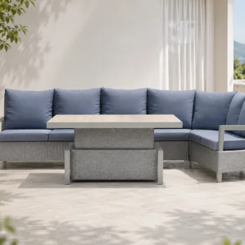 Royal Comfort Tehoratan Vrtni Set Sivi S Kutnom Sofom 6