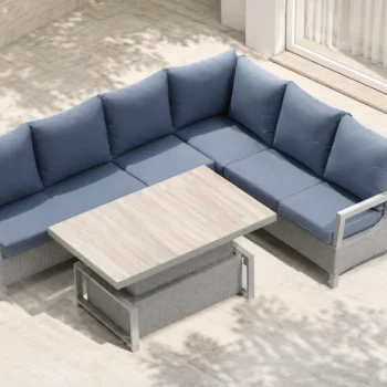 Royal Comfort Tehoratan Vrtni Set Sivi S Kutnom Sofom 7