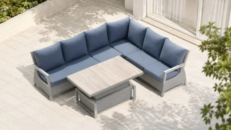 Royal Comfort Tehoratan Vrtni Set Sivi S Kutnom Sofom 7
