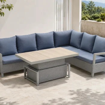 Royal Comfort Tehoratan Vrtni Set Sivi S Kutnom Sofom 8