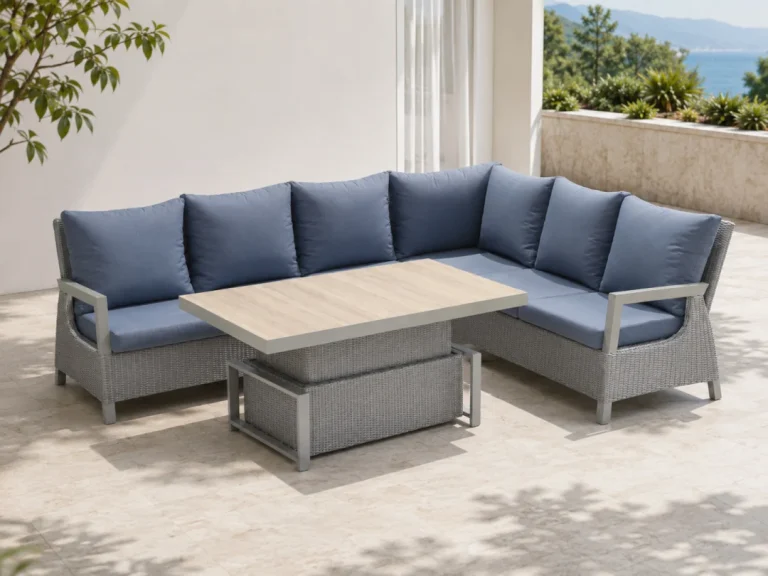 Royal Comfort Tehoratan Vrtni Set Sivi S Kutnom Sofom 8