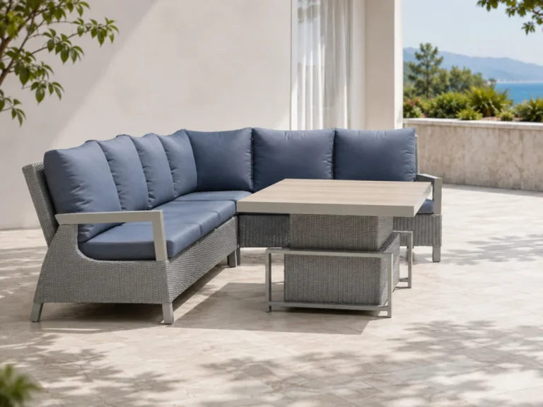 Royal Comfort Tehoratan Vrtni Set Sivi S Kutnom Sofom 9
