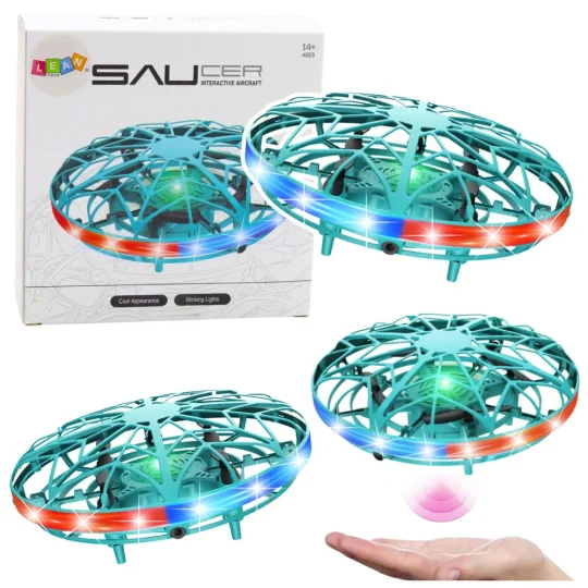 Ručno Upravljani Nlo Dron Led Tirkizni 1