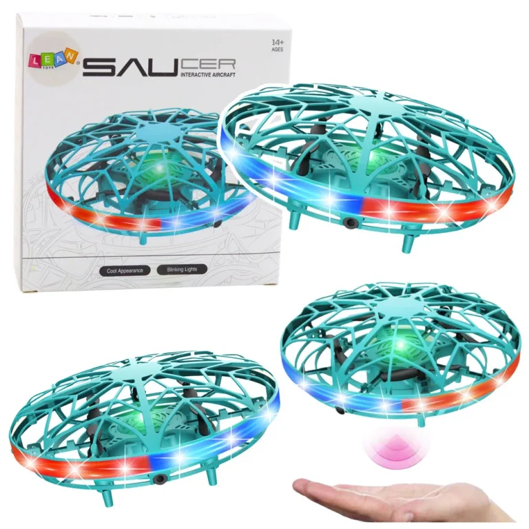 Ručno Upravljani Nlo Dron Led Tirkizni 1
