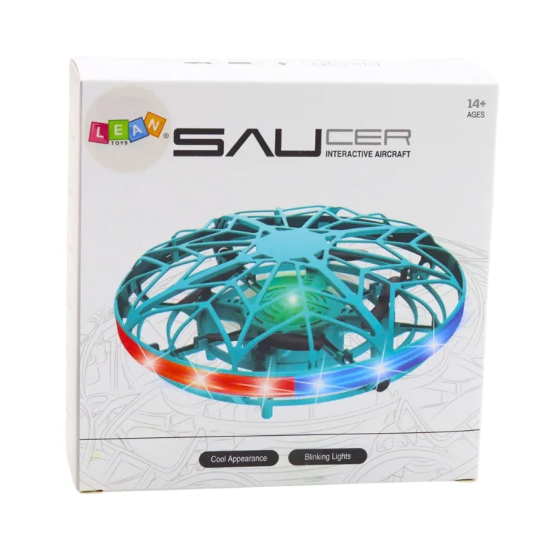 Ručno Upravljani Nlo Dron Led Tirkizni 4