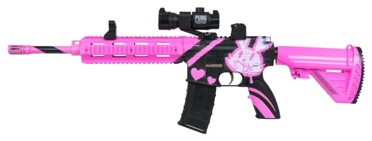 Ružičasta Puška M416 S Vodenim Kuglicama + Pribor 2