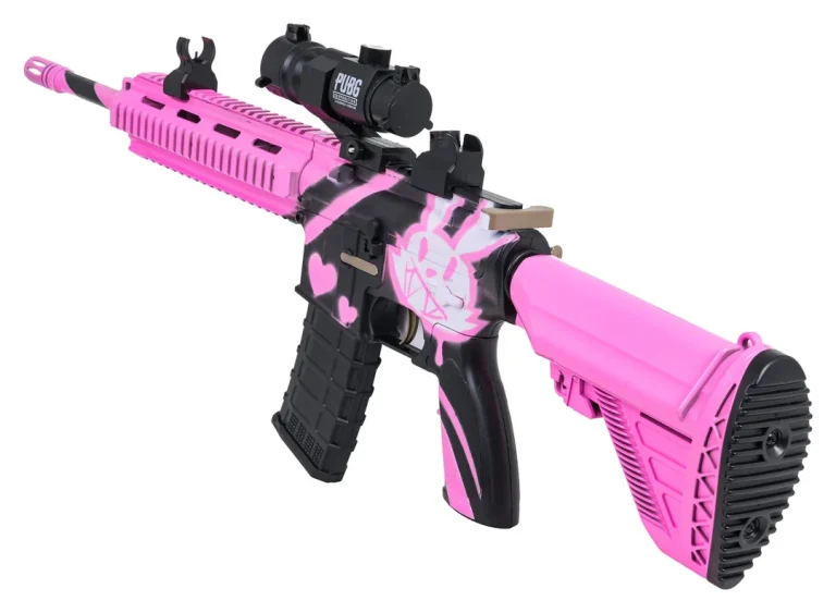 Ružičasta Puška M416 S Vodenim Kuglicama + Pribor 3