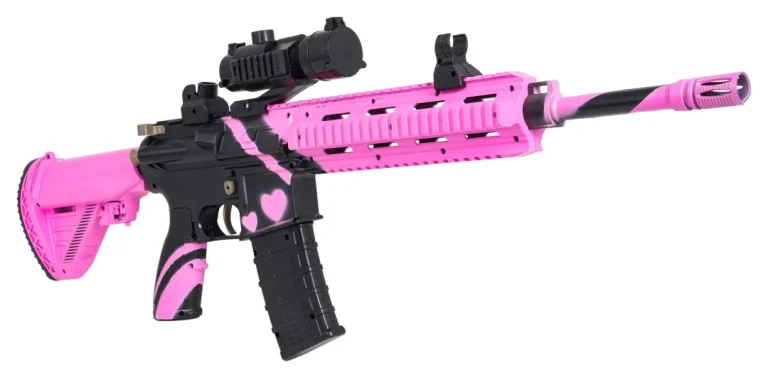 Ružičasta Puška M416 S Vodenim Kuglicama + Pribor 5