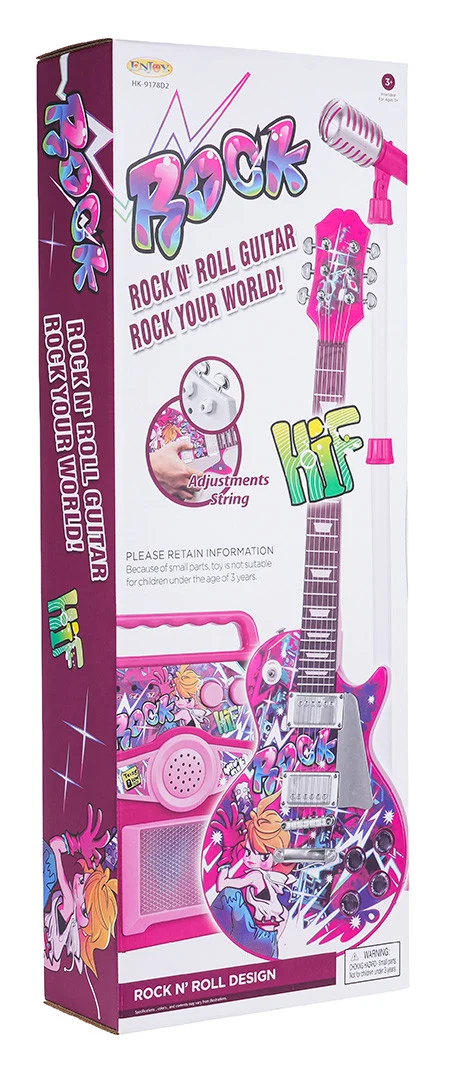 Ružičasti Set Gitare I Pojačala 8
