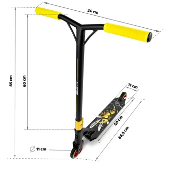 Soke Xtr Stunt Scooter Crno žuti, Var. 1500 801114 15