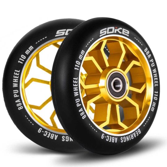 Soke Kotači Za Romobil 110 Mm Zlatni, 2 Komada 1