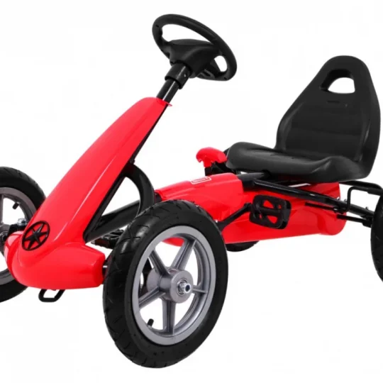 Star Pedalni Go Kart Za Djecu 3+ Crveni + Podesivo Sjedalo + Napuhani Kotači 1