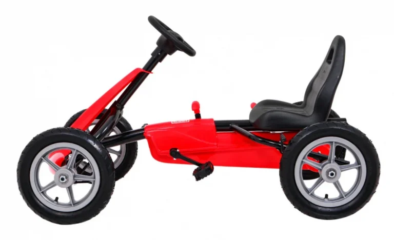 Star Pedalni Go Kart Za Djecu 3+ Crveni + Podesivo Sjedalo + Napuhani Kotači 4