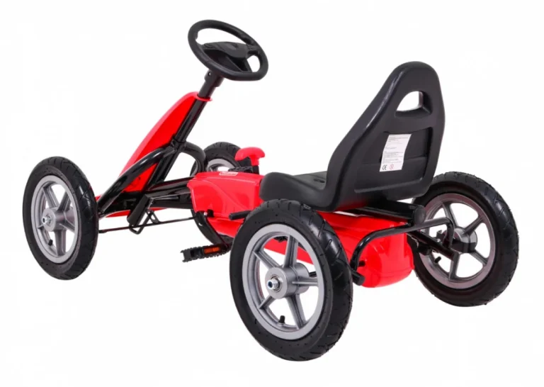 Star Pedalni Go Kart Za Djecu 3+ Crveni + Podesivo Sjedalo + Napuhani Kotači 5