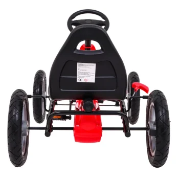 Star Pedalni Go Kart Za Djecu 3+ Crveni + Podesivo Sjedalo + Napuhani Kotači 7