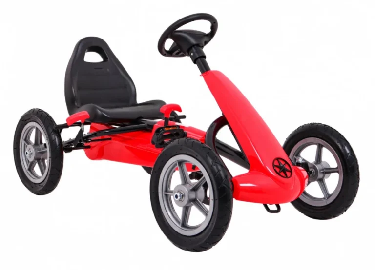 Star Pedalni Go Kart Za Djecu 3+ Crveni + Podesivo Sjedalo + Napuhani Kotači 9