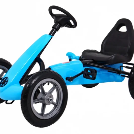 Star Pedalni Go Kart Za Djecu 3+ Plavi + Podesivo Sjedalo + Napuhani Kotači 1