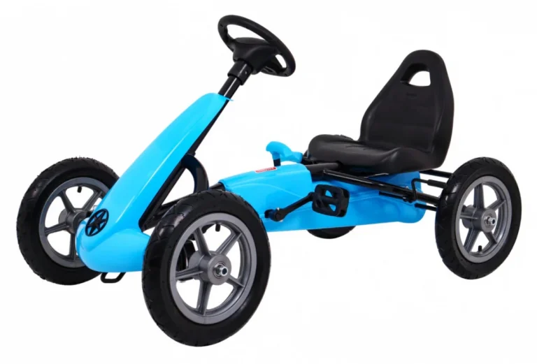 Star Pedalni Go Kart Za Djecu 3+ Plavi + Podesivo Sjedalo + Napuhani Kotači 1