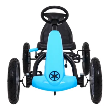 Star Pedalni Go Kart Za Djecu 3+ Plavi + Podesivo Sjedalo + Napuhani Kotači 3