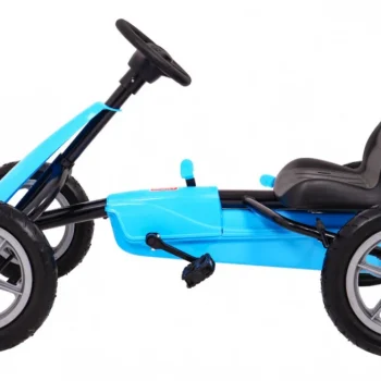 Star Pedalni Go Kart Za Djecu 3+ Plavi + Podesivo Sjedalo + Napuhani Kotači 4