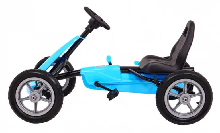 Star Pedalni Go Kart Za Djecu 3+ Plavi + Podesivo Sjedalo + Napuhani Kotači 4