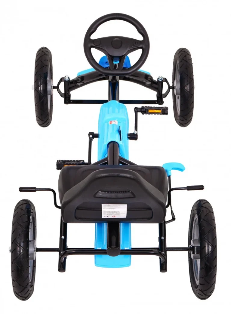 Star Pedalni Go Kart Za Djecu 3+ Plavi + Podesivo Sjedalo + Napuhani Kotači 5