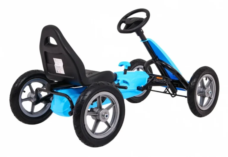 Star Pedalni Go Kart Za Djecu 3+ Plavi + Podesivo Sjedalo + Napuhani Kotači 6