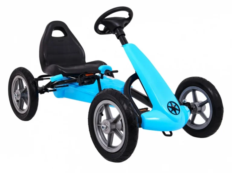 Star Pedalni Go Kart Za Djecu 3+ Plavi + Podesivo Sjedalo + Napuhani Kotači 7
