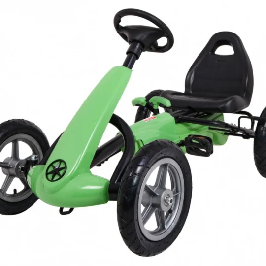 Star Pedalni Go Kart Za Djecu 3+ Zeleni + Podesivo Sjedalo + Napuhani Kotači 1