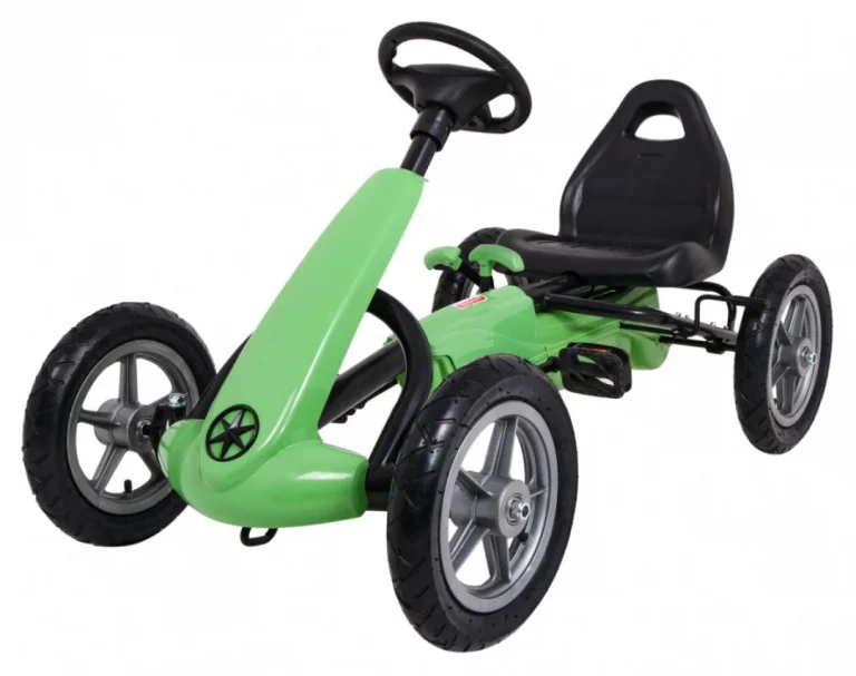 Star Pedalni Go Kart Za Djecu 3+ Zeleni + Podesivo Sjedalo + Napuhani Kotači 1