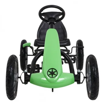Star Pedalni Go Kart Za Djecu 3+ Zeleni + Podesivo Sjedalo + Napuhani Kotači 3