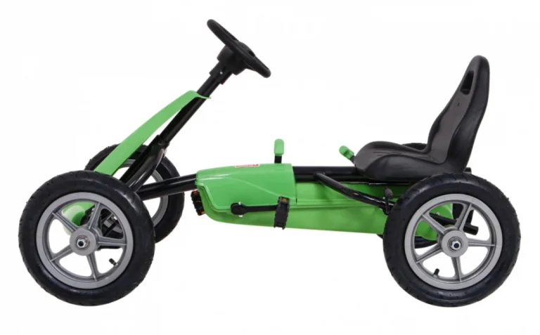Star Pedalni Go Kart Za Djecu 3+ Zeleni + Podesivo Sjedalo + Napuhani Kotači 4