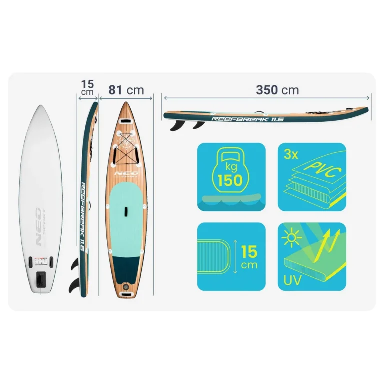Sup Daska Reefbreak 350 × 81 × 15 Cm Neo Sport 170314 6