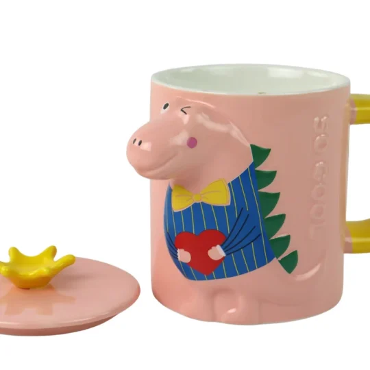 Šalica S Dinosaurom I Ružičastim Dinosaurom 400 Ml 1