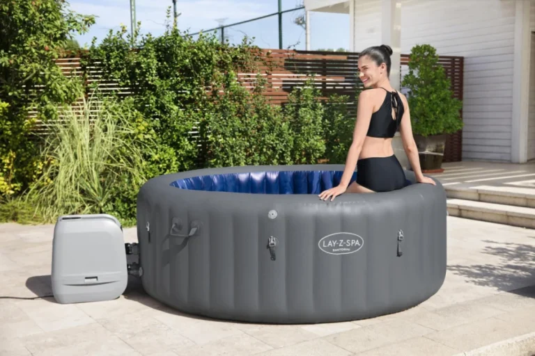 Santorini Lay Z Spa Hydrojet Pro Vrtna Jacuzzi Kada Bestway 7 Sjedala + Pumpa + Led + 5 Jastuka 4