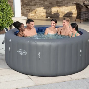 Santorini Lay Z Spa Hydrojet Pro Vrtna Jacuzzi Kada Bestway 7 Sjedala + Pumpa + Led + 5 Jastuka 5