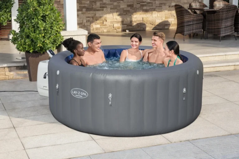 Santorini Lay Z Spa Hydrojet Pro Vrtna Jacuzzi Kada Bestway 7 Sjedala + Pumpa + Led + 5 Jastuka 5