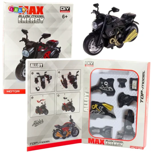 Sastavljanje Motocikla Od Metalnih Vijaka 1:14 Diy Elementi Od Crno Zlatnog Metala 1
