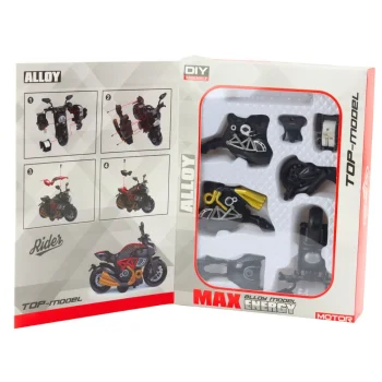 Sastavljanje Motocikla Od Metalnih Vijaka 1:14 Diy Elementi Od Crno Zlatnog Metala 3