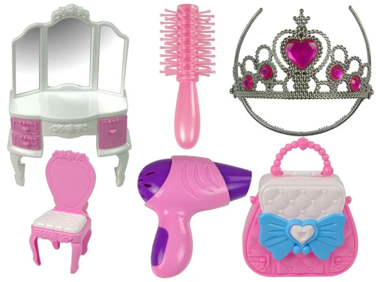 Šator Za Princeze Za Djecu, Kozmetički Salon, Ružičasti Pribor, Kruna 3