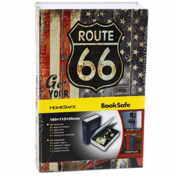 Sef U Obliku Knjige Route 66 S Ključem, Mali 18,5 Cm 7