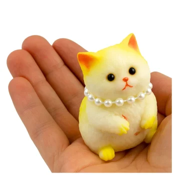 Senzorna Mekana Maca S Biserima Bijela I žuta 7,5 Cm 2