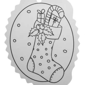 Set 12 Božićnih Kuglica Kartonske Bojanke 5