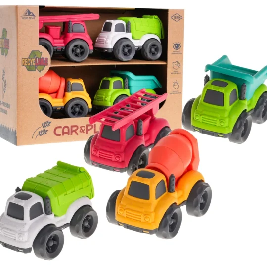 Set 4 Bioplastična Vozila 18m+ 1