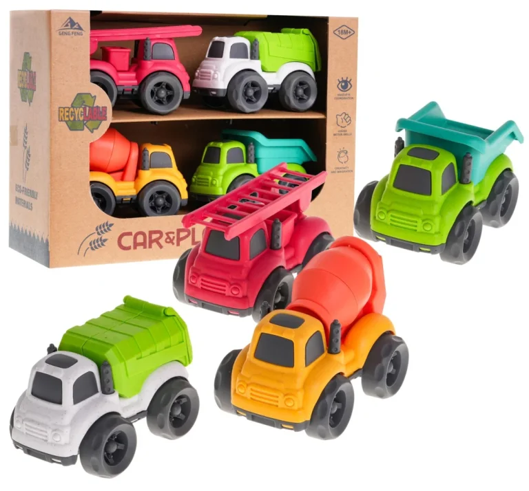 Set 4 Bioplastična Vozila 18m+ 1