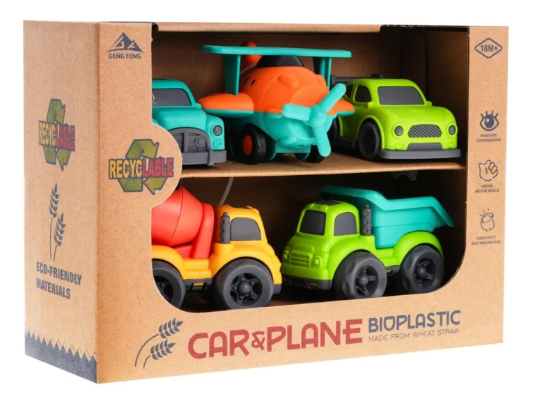 Set 4 Bioplastična Vozila + Avion 18m+ 14