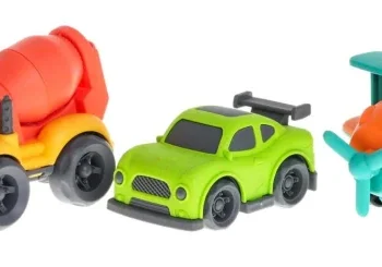 Set 4 Bioplastična Vozila + Avion 18m+ 2