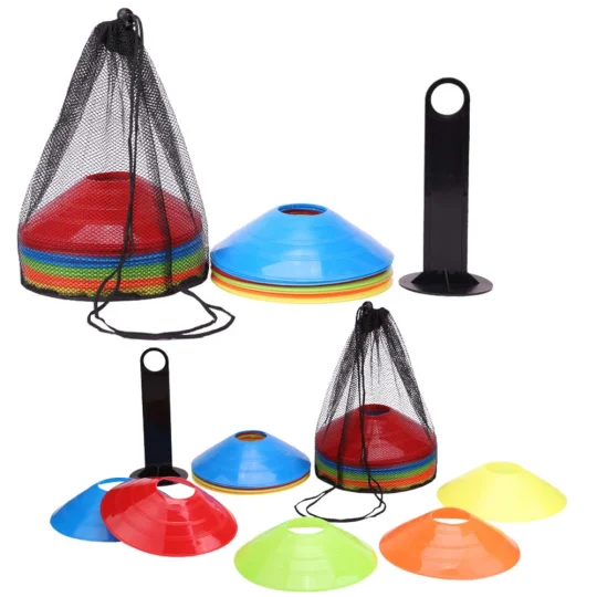 Set 50 čunjeva Za Trening Ø 19 Cm Sa Stalkom I Mrežom 1